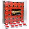 Artisoul® 50 Pezzi Lumini Candela Tealight Premium - Durata 4,5 Ore di Combustione Mini candele - Non profumate e Senza Fumo Privo di Inquinanti - Tè Luci Ceri Votivi Candele da Tè- Rosso