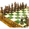 Senza marchio Set scacchi fatti a mano Impero Romano con pezzi in metallo - tavola intarsia...