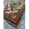 Senza marchio Set Scacchi Impero Romano Artigianali - Tavola in Legno Intarsiato, Regalo di...