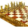 Senza marchio Set scacchi di lusso fatti a mano - tema Impero Romano, regalo tavola in legn...