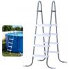 VEVOR Scaletta per Piscine Fuori Terra, Scala di Sicurezza per Piscine a 4 Gradini con Struttura ad A Stabile, Altezza 121,9 cm, Telaio in Acciaio Robusto, Gradini Larghi Antiscivolo, Portata 136 kg