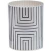 Spirella Portaspazzolino in plastica Graphic 7,3 x 9 cm, bianco/nero