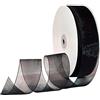 Morex Ribbon 91809/100-613 - Nastro in nylon organza, 3,8 cm x 91,1 m, colore: nero