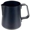 ILSA Easy Lattiera Antiaderente per Cappuccino, Nera, Acciaio Inox 18/8, Capacità 80 cl, Tazze 8