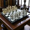 Senza marchio Set Scacchi Vintage Mythology | Tavola in Legno Artigianale | Decorativa da C...
