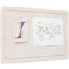 Lifewit Bacheca in feltro decorativa pieghevole e adesiva, 57 x 37,5 cm, alternativa al sughero, ideale per appunti e per l'esposizione murale in ufficio, 20 puntine incluse, Beige Avena