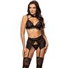 Beauty Night Velvet Sin Set Black S/M