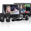 DVP-939 - Lettore DVD Portatile Da 2 X 9 Pollici Con 2 Cuffie E 2 Supporti per P