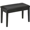 DecHome Sgabello per Pianoforte con Vano Contenitore 75x35x49 cm Nero BKA830F