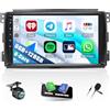 SIXTOP 6+128G 8 Core Android 13 Autoradio 2 Din Carplay Android Auto per Mercedes Benz Smart Fortwo 451 2005-2010 Autoradio con Schermo 9 pollici con Bluetooth GPS FM RDS WiFi DSP/EQ Telecamera Posteriore