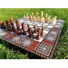 Senza marchio Set scacchi da backgammon x grandi dama da 19,6" in legno 3 in 1