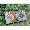 Senza marchio Set Backgammon Fatto a Mano X Grandi Dama da 19,6" Legno ART Board 🎁 Regalo...