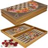 Senza marchio Set Backgammon X Grande Tavola Persiana Khatam Fatta a Mano 19,6" 🎁 Regalo...