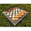 Senza marchio Set Scacchi Backgammon Dama X Grande 19,6" Dama in Legno 3 in 1 🎁 Idolo