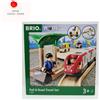 BRIO Rail & Road Travel Set 33209[33 PC] Locomotiva ferroviaria in legno NUOVO
