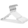 SONGMICS Appendiabiti in metallo, set di 20 grucce per camicie, pantaloni, vestiti, rivestito in PVC, antiscivolo, con tacche, bianco CRI33WT20