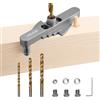VEVOR Kit di Punte per Tasselli, Lega di Alluminio, Dima per Guida di Foratura, con Set di Punte da Trapano da 6,4 mm 7,9 mm 9,5 mm e Set di Collare di Arresto per Punte da Trapano
