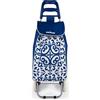 Excelsa Boheme Blue Carrello Porta Spesa, Capacità 38 L, Sacca Rimovibile, Idrorepellente