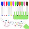 qijiefenCC Pennarelli Lavagna Bianca Cancellabile, Pennarello per Lavagna con Punta Fine, Pennarelli Lavagna Bianca per Scuola Casa Ufficio (13Pcs)
