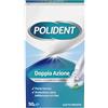 Polident Doppia Azione, Polvere Adesiva per protesi Dentali, Forte tenuta, Protezione dalle infiltrazioni di cibo, Gusto menta, 50g