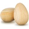 Skylety 2 Pezzi di Shaker in Legno Naturale Maracas a Forma di Uova Strumento Musicale a Percussione per Bambini Giocattolo di Ovetti da Musica Accessori di Giochi per Pasqua Scuola Adulti Neonato