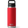 YETI Rambler Bottle Chug, Vacuum Insulated Stainless Steel Bottle with Chug Cap, Rescue Red, 26 oz (760 ml)