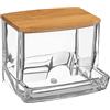 5 five simply smart 5five - dispenser per cotton fioc in bambù selena