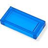 LEGO Accessori da costruzione, 1 x 2, colore: blu scuro-trasparente (blu trasparente), 100 pezzi per confezione