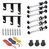 DImotliyor Varwaneo - Sistema di supporto manuale per sfondo fotografico, con 3 rulli, per montaggio a soffitto, include 2 ganci a tre pieghe, 6 barre di espansione, catene, per casa, studio, live streaming