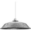 LEDSone 1 paralume per lampada a sospensione a soffitto in metallo argentato spazzolato stile retrò, paralume per lampada dall'aspetto vintage industriale da 26 cm