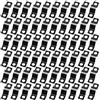 Touosy 60 Pezzi Fascette Stringitubo, Morsetti per Tubi 2 Fori, Morsetti a U Metallo Morsetto per Tubi Resistente Morsetto per Cavi Condotti Fili Metallici Gestione del Cablaggio Elettrico (10 MM)