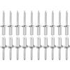 DTGN 6.4mm x 20mm (DxL) Cieco Rivetti - 25pz - Buono per Macchinari Giunzione - 304 Acciaio Inossidabile Acciaio Cupola Chiusa Estremità Rivetto