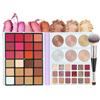 FantasyDay 48 colori impermeabile blush cipria Xmas trucco viso sbiancante a lunga durata con pennello cosmetico - blush multiuso per una carnagione fresca quotidiana per ogni tono della pelle