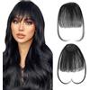 RPAEOY Frangia Clip Capelli Veri Naturali Sottile Invisibile Frangetta Frontale Attaccatura Capelli Donna Leggera