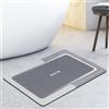 YNNHUDEEP Tappetino da bagno, tappetino da bagno antiscivolo Tappeto da bagno super assorbente 40x60 cm, lavabile ad asciugatura rapida, per pavimento del bagno, vasca da bagno(grigio chiaro)