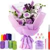BoloShine Kit Uncinetto per Principianti, Rose e Bouquet Kit All'uncinetto Kit di Partenza con Video di Lstruzioni, Arredamento Creativo per la Casa, Regalo di Compleanno Ideale per Mamma e Sorelle