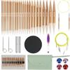 Snovire Set di ferri circolari intercambiabili, 13 paia di ferri circolari con borsa e accessori, 13 diametri degli aghi 3-10 mm, 4 lunghezze regolabili 40-100 cm, set di ferri circolari in alluminio (colore