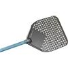 Gi.Metal Pala Pizza Linea Evoluzione Rettangolare Asolata in Alluminio Anodizzato in Ossido Duro 33x33 cm, Manico 60 cm