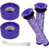 JRJRN 4 X Filtro Compatibile con Dyson V6 V7 V8, 2 Pre-Filtro + 2 Post-Filtri + 1 Spazzola di Pulizia, Filtri di Ricambio Lavabile per Aspirapolvere Dyson V6 V7 V8