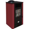 Stufe A Pellet Italia Malibù 18 Kw - Pulizia Automatica Colore: Rosso