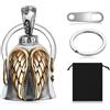 wlsvega Guardian Bell Moto Ring Bell Moto Stile Punk Con Anello Portachiavi