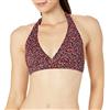 Amazon Essentials Costume da Bagno Bikini con Allacciatura al Collo e Supporto Leggero (Disponibile per Taglie Forti) Donna, Rosso Mattone Leopardata, 48