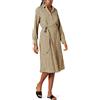 Amazon Essentials Abito Chemisier Midi a Maniche Lunghe in Georgette Donna, Grigio Talpa Leopardata, XXL