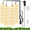OFFCUP Lampada per Piante, 4 pezzi Lampada da Coltivazione a led a Spettro Completo 5000W, 270 LEDs Luce di Crescit con Timer 12/9/3H 3 Modalità di illuminazione per Piante Indoor, semi e Fiori