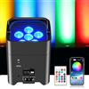 PUZILOZA 108W led par Faro Batteria Ricaricabile 9600mAh, RGBWA+UV luce palcoscenico Uplight Outdoor con telecomando/DMX/APP (iOS e Android) luce da discoteca per DJ Party Bar Natale Matrimonio