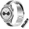 ToVioc Metallo Cinturino per Xiaomi Watch 5/S5/S4/S4 Sport/Redmi Watch 5 Active, Cinturino Acciaio Inossidabile Cinturini 22mm per Amazfit Bip 6/Active Max/T-Rex 3 Pro 48mm/Balance 2 - Argento Nero