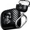 Fofvccv Divertente Custodia 3D per AirPods 4 - Skull Black