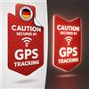 tagplus 2 adesivi di avvertimento GPS, colore rosso, riflettente, con forza adesiva resistente alle pompe per la massima protezione antifurto, istruzioni incluse (lingua italiana non garantita)