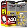 Udivita 240 Batterie Per Apparecchi Acustici Rayovac Extra 10. - 30 Blister da 8 Pile