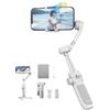 FeiyuTech VB4 Kit Stabilizzatore Smartphone Con Luce,2-in-1 Accessorio con Tracker AI e Luce,Asta di Prolunga da 216mm,Carico utile 260g,Stabilizzatore di tracciamento AI a 3 assi per iPhone/Android